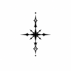 Sharp Cross Sigil / 2×1cm
