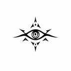 Tribal Eye Sigil / 2×1cm