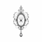 Ornamental Spider Web Cameo Wrist / 3×3cm