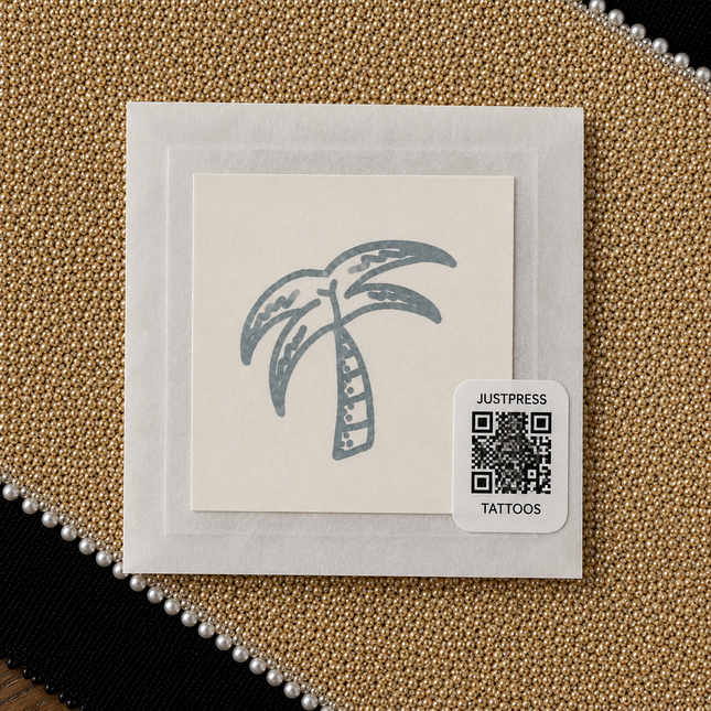 Palm Tree Temporary Tattoo - JUST PRESS physical product image