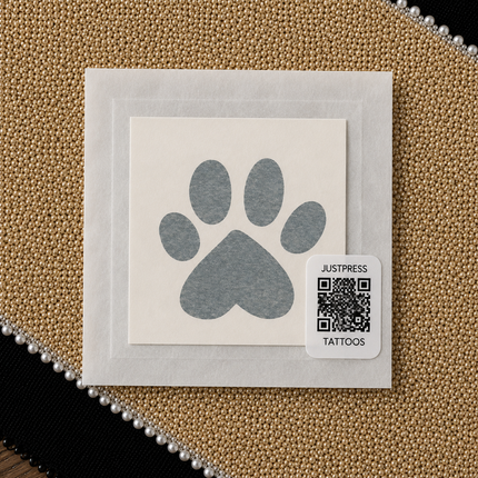 Paw Print Temporary Tattoo - JUST PRESS physical product image