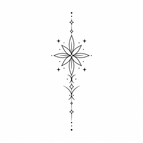 Petal Star Rune Finger / 2×1cm