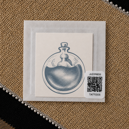 Potion Bottle Temporary Tattoo - JUST PRESS physical product image