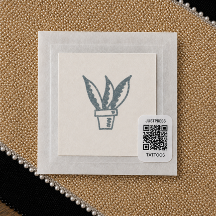 Potted Plant Temporary Tattoo - JUST PRESS physical product image