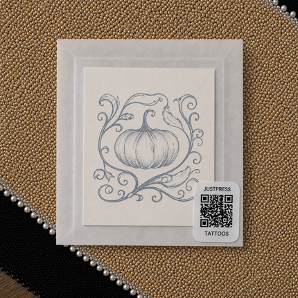 Pumpkin Vine Temporary Tattoo - JUST PRESS physical product image