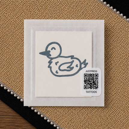 Quack Duck Temporary Tattoo - JUST PRESS physical image