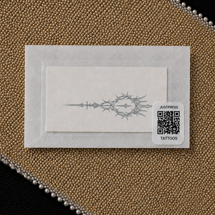 Rock Thorn Crown Finger Temporary Tattoo packaging view