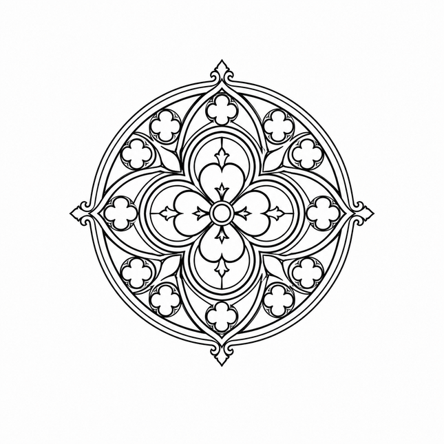 Rose Window Clover Sigil Wrist Temporary Tattoo - JUST PRESS product image