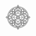 Rose Window Clover Charm Wrist / 3×3cm