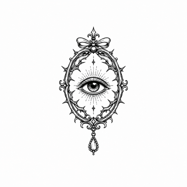 Sacred Eye Locket Wrist Temporary Tattoo - JUST PRESS product image