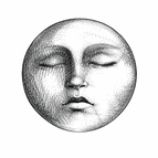 Sleeping Moon Face / 3×3cm
