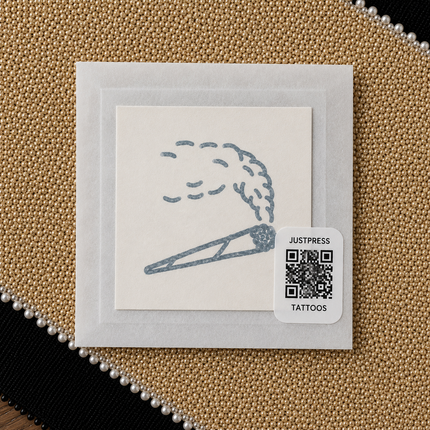 Smoking Joint Temporary Tattoo - JUST PRESS physical product image