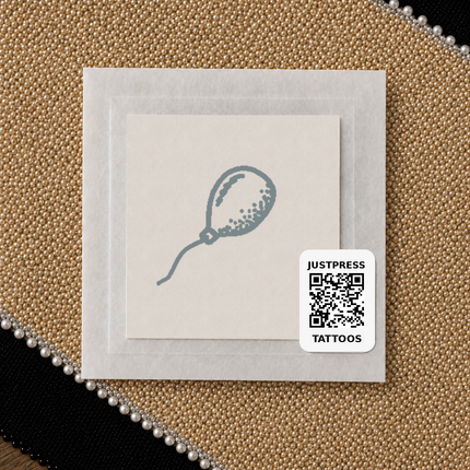 Speckled Balloon Temporary Tattoo - JUST PRESS physical product image