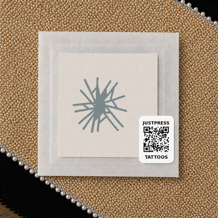 Spiky Starburst Temporary Tattoo - JUST PRESS physical product image