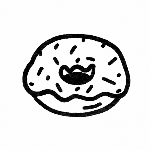 A ring doughnut is covered with dripping icing and scattered short sprinkles.