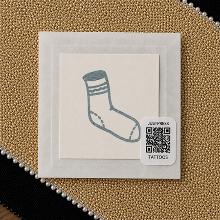 Striped Sock Temporary Tattoo - JUST PRESS physical product image