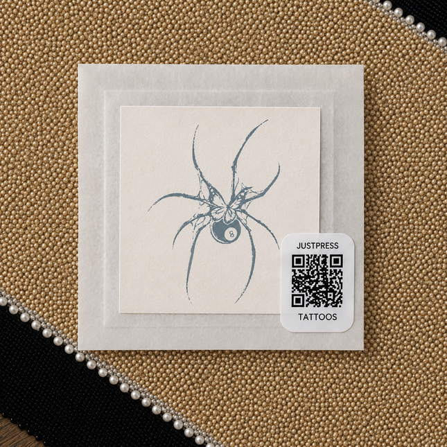 Thorn Bloom Sigil Wrist Temporary Tattoo - JUST PRESS physical packaging image