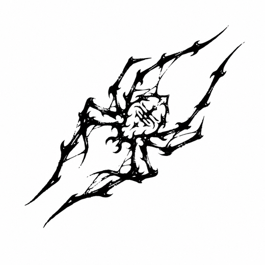 Illustrative flower temporary tattoo design