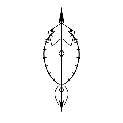 Thorn Crown Sigil Finger Temporary Tattoo