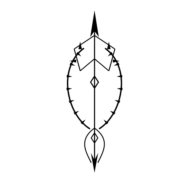 Thorn Crown Sigil Finger Temporary Tattoo
