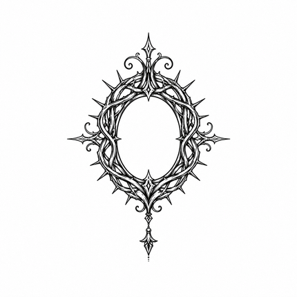 Thorn Reliquary Halo Wrist Temporary Tattoo - JUST PRESS product image