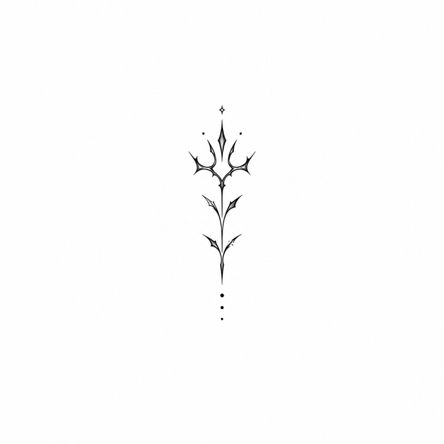 Thorn Star Sigil Finger Temporary Tattoo