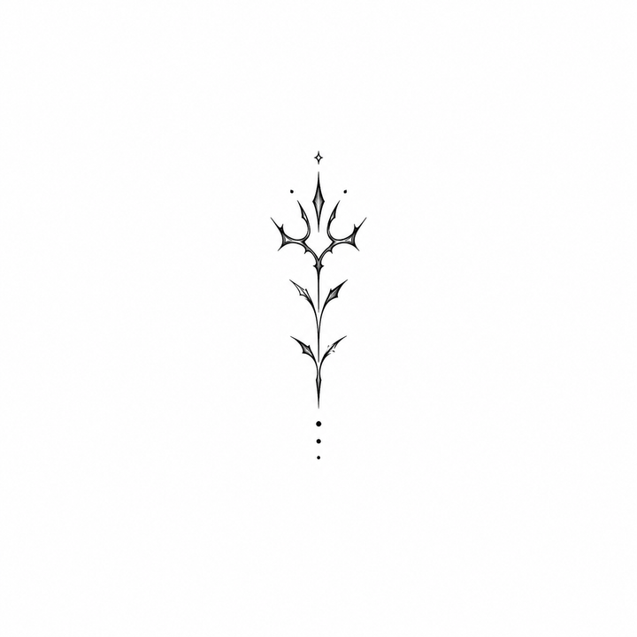 Minimal star temporary tattoo design