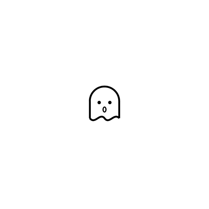 Minimal ghost temporary tattoo design