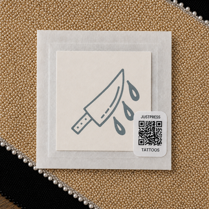 Tooth Outline Temporary Tattoo - JUST PRESS physical product image