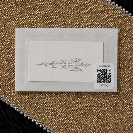 Tribal Bat Spine Finger Temporary Tattoo packaging view