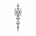 Tribal Bat Spine Finger / 2×1cm