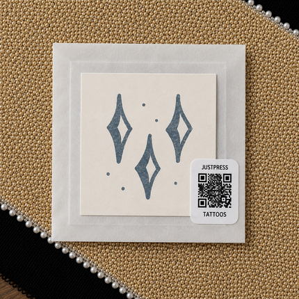 Triple Diamond Spark Temporary Tattoo - JUST PRESS physical product image