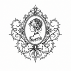 Victorian Cameo Crest Wrist / 3×3cm