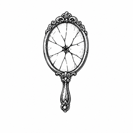 Hand Mirror Temporary Tattoo - JUST PRESS