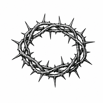 Thorn Crown Temporary Tattoo - JUST PRESS