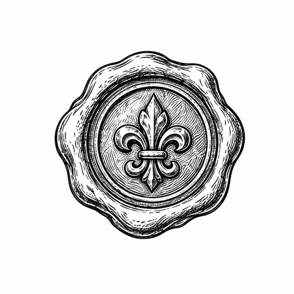 Wax Seal Fleur Temporary Tattoo - JUST PRESS