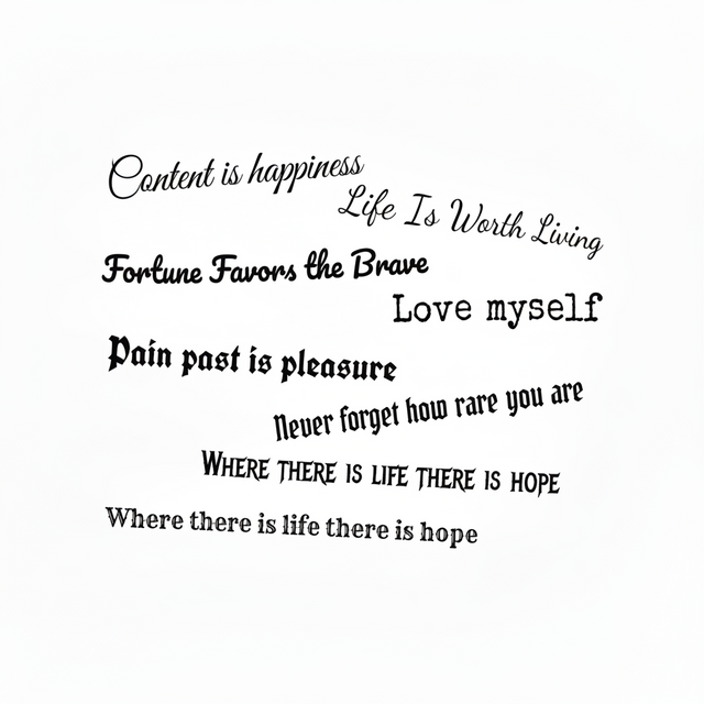 Fine Line Words Tattoo - JUST PRESS