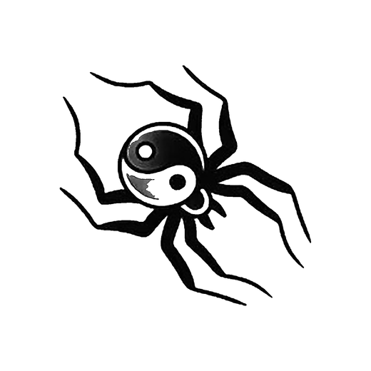 Illustrative spider temporary tattoo design