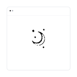 Crescent moon tattoo design