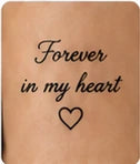 Memorial text tattoo idea