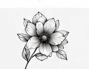 Fine line flower design
